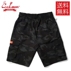 【送料無料】COOKMAN クックマン Chef Pants Short Cargo シェフパンツ ショート Ripstop Camo Black Woodland リップストップ カモ ブラック ウッドランド 迷彩 黒 イージーパンツ