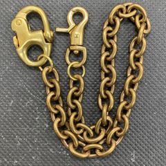真鍮素材 シルバー クロスボールウォレットチェーン 1クリップ
