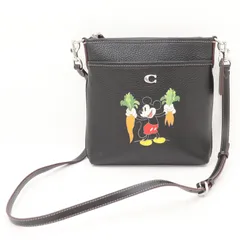 ITE3BHUZRJUR 即決 本物 美品 COACH コーチ コーチ×ディズニー Disney コラボレーション レザー ショルダーバッグ ブラック ミッキーマウス お出かけ デイリー カジュアル