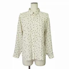 レリアン Leilian ブラウス タック ドット シアー 長袖 9 オフホワイト