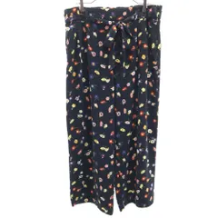 ZARA trafaluc Collection ザラ トラファルック コレクション 花柄 ワイドパンツ L ブラック レディース 古着