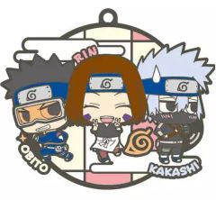 [중고] 열쇠 고리 마스코트 (캐릭터) 오비토 & 카카시 & 린 [NARUTO-나루토 - 질풍전 고무 마스코트 버디 코레 쓰리 만셀이라면! 편]