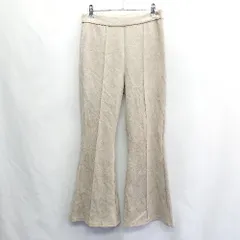 ◇ ⊇ MURUA ムルーア 綿混合 フレアパンツ サイズF ベージュ系 レディース E  【1409100063172】