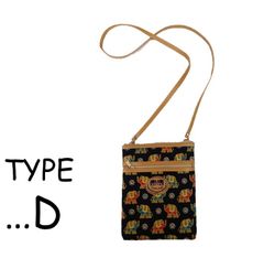 アジアン柄ポシェット☆D☆サコシュ☆Made in Thailand