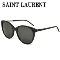 国内正規品 サンローラン SAINT LAURENT 56㎜ SLM82F 002 サングラス アジアンフィット アイウェア 眼鏡 UVカット 紫外線カット メンズ レディース グレー ハバナ