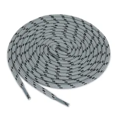 uxcell 靴紐 靴ひも 丸紐 丸型 シューレース 滑り止め 耐久性 ハイキング スニーカー 3足 ライトグレーブラック 120 cm