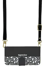 iPhone14Pro ケース 手帳型 アイフォン14 プロ スマホケース スマホショルダー レザー ストラップ ヒョウ柄 アニマル柄 豹柄 レオパード 人気 オシャレ 調節可能 130cm  カラー08