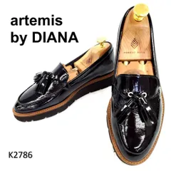 アルテミスバイダイアナ　美品　タッセル　エナメル　パテントレザー　ブラック　22