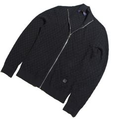 ルイヴィトン LOUIS VUITTON ジップアップ カーディガン ニット ダミエ ドライバーズニット