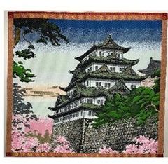 ジャガード織マット　No.12　日本の原景　熊本城　３０ｃｍｘ２７ｃｍ