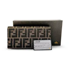 未使用に近い FENDI フェンディ 長財布 エフイズ ズッカ ロングウォレット 未使用に近い FENDI フェンディ 長財布 エフイズ ズッカ ロング
