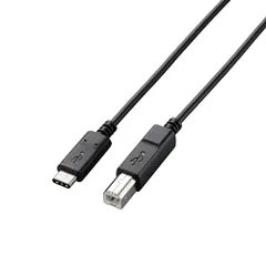 エレコム USB2.0ケーブル C-Bタイプ USB規格認証品 3A出力 1.0m ブラック U2C-CB10NBK （1点）