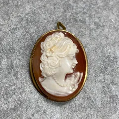 k18 750刻印　刻印金具　カメオ　ペンダントトップ k18 750刻印 刻印金具 カメオ ペンダントトップ K18 750×1 K14 585×2