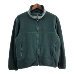 90年代 USA製 LANDS' END ランズエンド フリースジャケット グリーン (メンズ L) 中古 古着 T1190