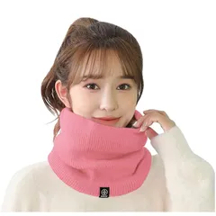 【在庫処分】おしゃれ シンプル 柔らかい肌触り 無地 首巻き 裏ボア ニットスヌード ネックガード ストレッチ性 防寒保温 ふわふわ裏起毛 小顔効果 厚手 冬 通勤・通学・アウトドアスポーツ レディース ネックウォーマー 男女兼用 ニット [Trnvco]