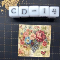防水ステッカー 花 フラワー ヴィンテージ コラージュ素材 CD-14
