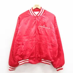 L/古着 長袖 ナイロン ジャケット メンズ 80s EL ラグラン 赤他 レッド 内側キルティング 25sep04 中古 アウター ウインドブレーカー