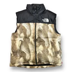 国内正規 希少サイズ Supreme THE NORTH FACE 13AW Fur Print Nuptse ファー プリント ダウンベスト シュプリーム ノースフェイス ND01341 L  52495Aのサムネイル