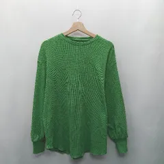 ◇ ΘΦ Ungrid スリーブボリュームワッフルロングスリーブ 長袖 Tシャツ サイズF グリーン レディース E  【1410290071557】