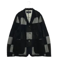 COMME des GARCONS HOMME (コムデギャルソンオム) ブロックパッチワークジャケット　ネイビー/グレー　HS-J022のサムネイル