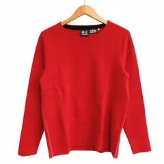 デサント DESCENTE GOLF 17AW サンプル品 クルーネックニット セーター 赤 レッド Lのサムネイル