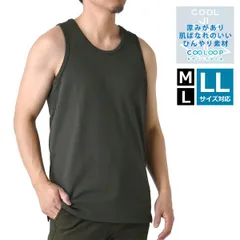 接触冷感 タンクトップ 《05チャコール》新品 未使用 スムース メンズ ストレッチ サラリ ひんやり COOL スームース インナー ノースリーブ【B4S】【メール便1】ファッション メンズ M L LL 夏