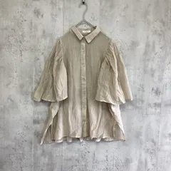 CLASSICALELF  クラシカルエルフ　フレアスリーブ5分袖シアーシャツ　ベージュ　レディース　Lサイズ