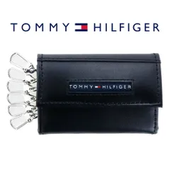 トミーヒルフィガー キーケース 6連 6本 キーリング TOMMY HILFIGER CAMBRIDGE ケンブリッジ 31TL17X017 001 BLACK ブラック 黒色 レザー 本革 箱付