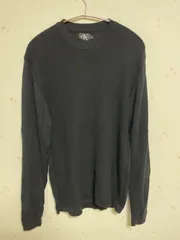 Calvin Klein カルバンクライン ニットセーター Mサイズ ブラック ウール100% 袖口ほつれ小穴あり