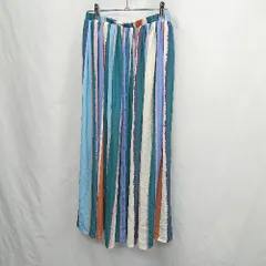 ◇ ⊂ ラジエム ウエストゴム ロング フレア スカート サイズ表記なし グリーン系 レディース E  【1505220002296】