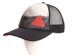 【お得なクーポン配布中!】 ノースフェイス 総柄 トラッカー ハット キッズ M 子供用 古着 帽子 メッシュ ベースボール キャップ アウトドア The North face 2トーン