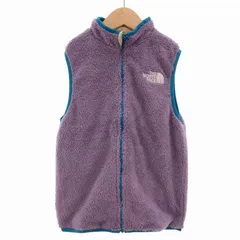 ザノースフェイス THE NORTH FACE Reversible Cozy Vest リバーシブル コージーベスト フリース 中綿 ボア ロゴ刺繍 NYJ82245 紫 パープル ベージュ 130cm /FF