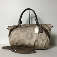 2508-184｜美品｜コーチ オプアート 2WAY ハンドバッグ ブラウン