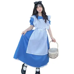 【ハロウィン特集】不思議の国のアリス メイド服 ロリータワンピース コスプレ衣装 プリンセスドレス