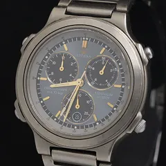 シチズン アテッサ 3560-352653 チタン QZ グレー系文字盤 デイト クロノグラフ メンズ腕時計 KTR 2000000 NSK