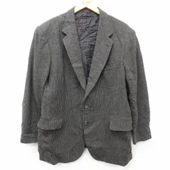 L/古着 長袖 テーラード ジャケット メンズ 90s ウール グレー 25feb19 中古 アウター