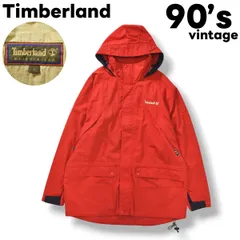 【定番】 90s ヴィンテージ ティンバーランド Timberland マウンテン パーカー ナイロン ジャケット ウィンドブレーカー ジャンパー ジップアップ L レッド アウトドア ストリート カジュアル ウェア ゴープコア メンズ