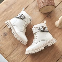 ☆ 오프 화이트 ☆ 31 (19.5cm) ☆ 키즈 부츠 pkxnd7702 키즈 부츠 소녀 쇼트 부츠 쇼트 로우 힐 로우 슈즈 아이 신발 신발 아이 부츠 포멀 신발 포멀 슈즈 끈 끈 벨트 짧은 길이