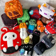 마인크래프트 Minecraft 봉제 장난감 마이쿠라 대량 정리 판매 마이젠 시스타즈 젠이치 태그있어 다수 17 점 세트 170