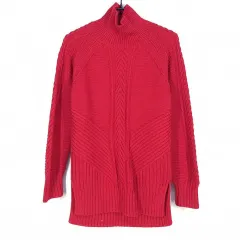 Banana Republic(バナナリパブリック) レディース やや低い タートルネック ニットTシャツ 赤 XS ( HU35295 )