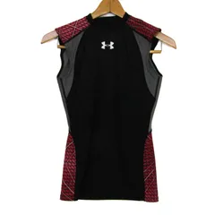 アンダーアーマー タンクトップ ノースリーブ シャツ ストレッチ スポーツトップス 黒 メンズ SMサイズ ブラック UNDER ARMOUR 【中古】