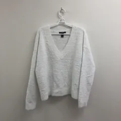 【FOREVER21】フォーエバートゥエンティワン　トップス　ニット　白系　ホワイト　Lサイズ　Vネック