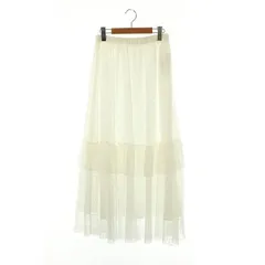 イエナ IENA 23AW カットジャカード ティアードスカート ロング 38 ホワイト /HK ■OS