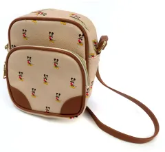 【中古】バッグ ミッキーマウス(総柄/全身/ブラウン) ショルダーバッグ 「ディズニー」