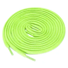 uxcell 靴紐 靴ひも シューレース 楕円形 オーバルタイプ スニーカー アスレチック 2足 ブライトグリーン 120 cm
