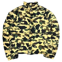 A BATHING APE(アベイシングエイプ) 90's 1st Camo White Goose Down Jacket 90年代 ファースト カモ ホワイト グース ダウン ジャケット Ｍ ベージュ