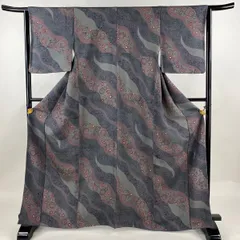 未着用 作家もの 細合俊男 モノトーン 江戸小紋 着物 124a p