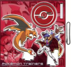 [중고] 잡화 던데 & 리자돈 아크릴 스탠드 열쇠 고리 Pokemon Trainers [포켓 몬스터] 포켓몬 센터 한정