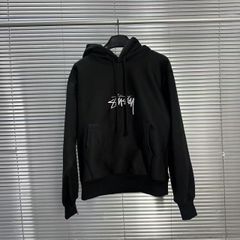 Stussy 胸の前刺繍帽子刺繍スウェットシャツ 男女兼用 新品　ブラック