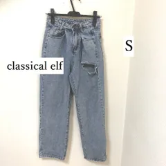 classical elf クラシカルエルフ レディース ハイライズジーンズ　バレルレッグ ジーンズ ハイウエストジーンズ デニムパンツ  S